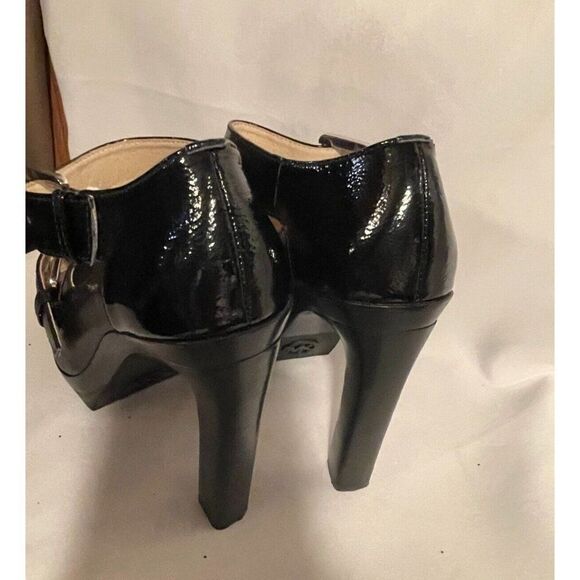 NEW Michael Kors Desert Double Buckle Black Patent Leather 7.5M - Picture 10 of 15